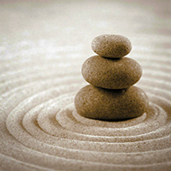 Zen stones and sand